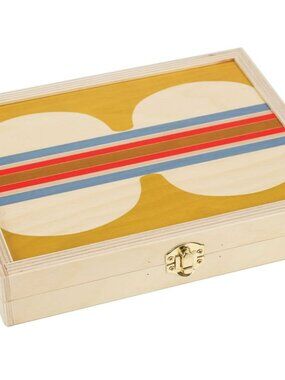 West Elm Wolfum Baltic Birch Travel Backgammon Set